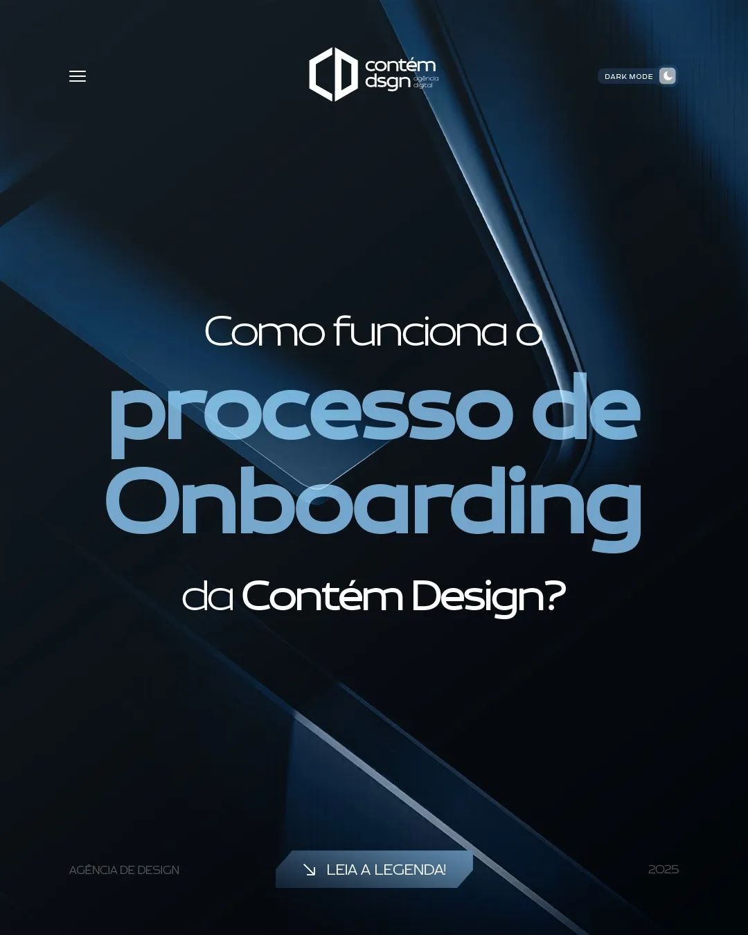 Post sobre o processo de onboarding da Contém Design, criado pela Contém Design