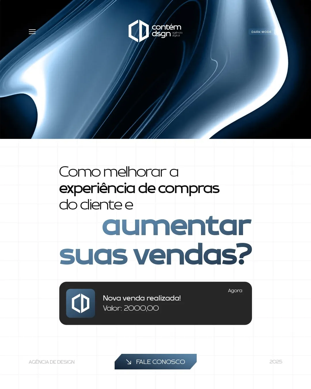 Post sobre experiência de compras e vendas, criado pela Contém Design