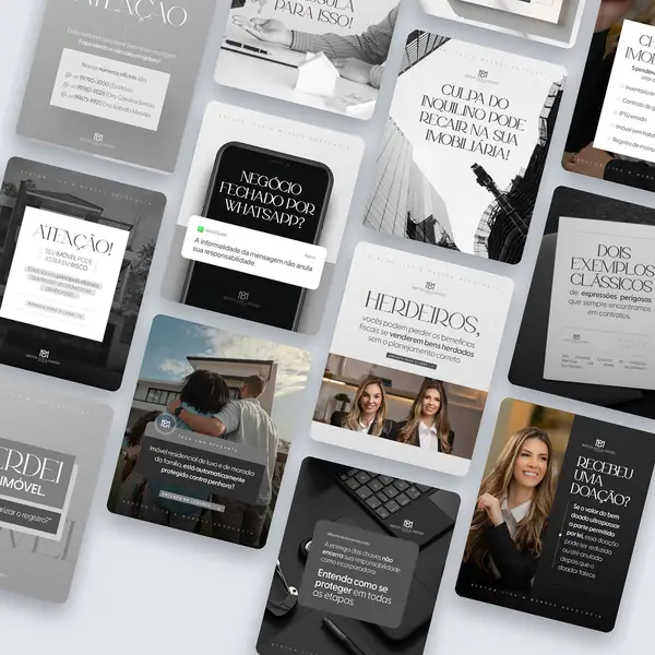 Berton, Lick & Mendes: artes para redes sociais criado pela Contém Design