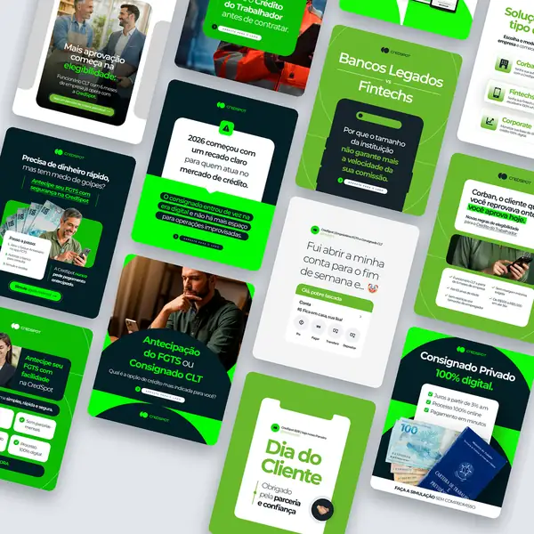 CredSpot: artes para redes sociais criado pela Contém Design