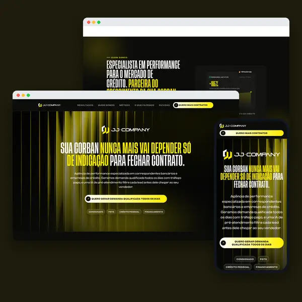 JJ Company: site criado pela Contém Design